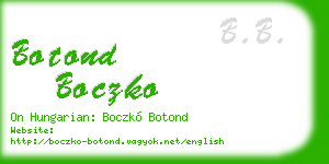 botond boczko business card