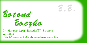 botond boczko business card